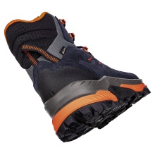 Lowa Hiking Boots Randir Mid GTX (Trekking, Suede Leather, Waterproof) Navy Blue/Flame Men